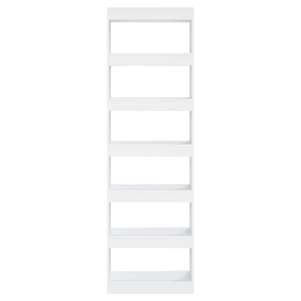 vidaXL Boekenkast/kamerscherm 60x30x198 cm wit