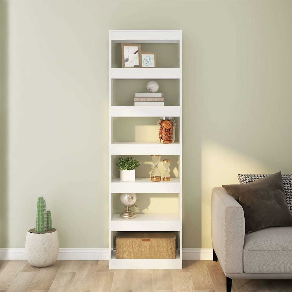 vidaXL Boekenkast/kamerscherm 60x30x198 cm wit