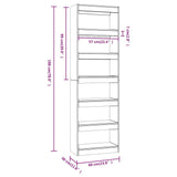 vidaXL Boekenkast/kamerscherm 60x30x198 cm wit