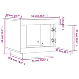 vidaXL Salontafel 51x50x45 cm bewerkt hout wit