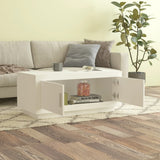 vidaXL Salontafel 102x50x45 cm bewerkt hout wit
