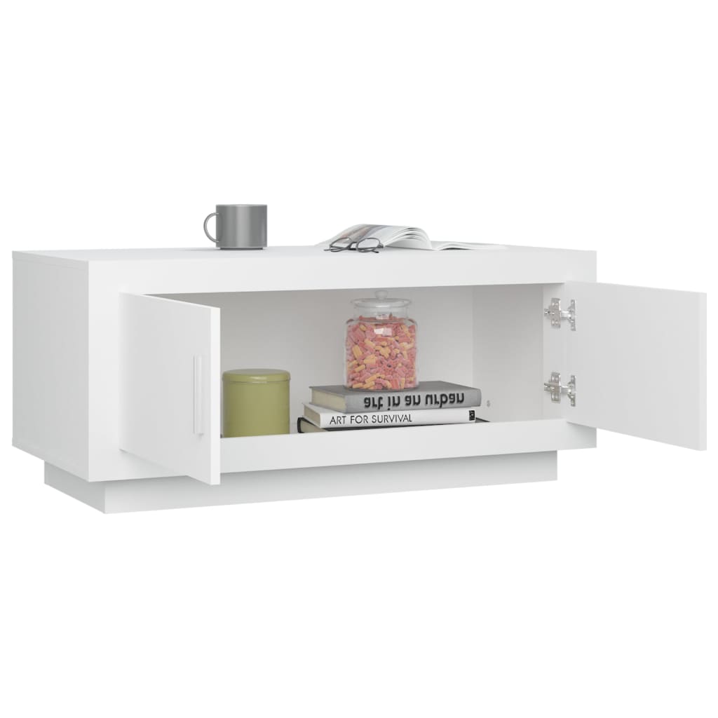 vidaXL Salontafel 102x50x45 cm bewerkt hout wit