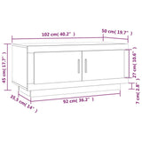 vidaXL Salontafel 102x50x45 cm bewerkt hout wit