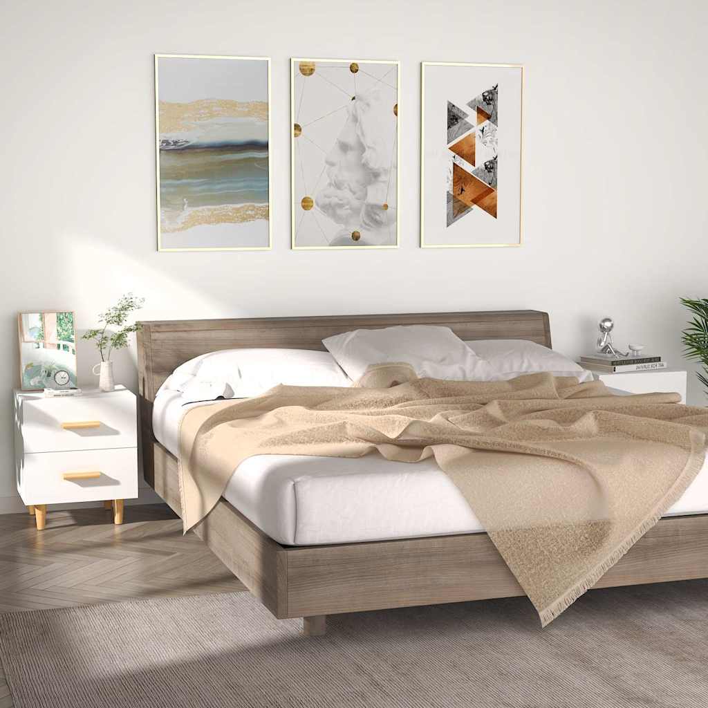 vidaXL Nachtkastje 40x35x47,5 cm wit