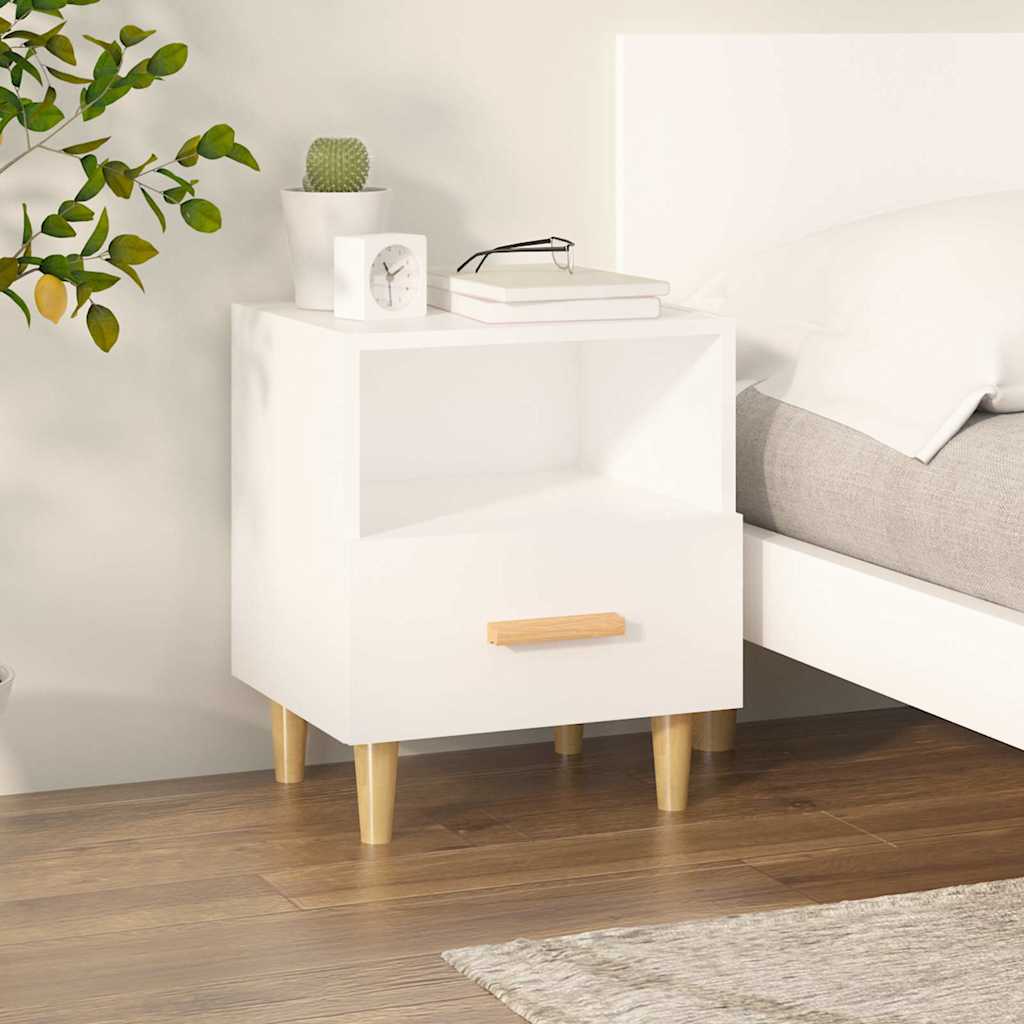 vidaXL Bedside Cabinet 40x35x47 cm White