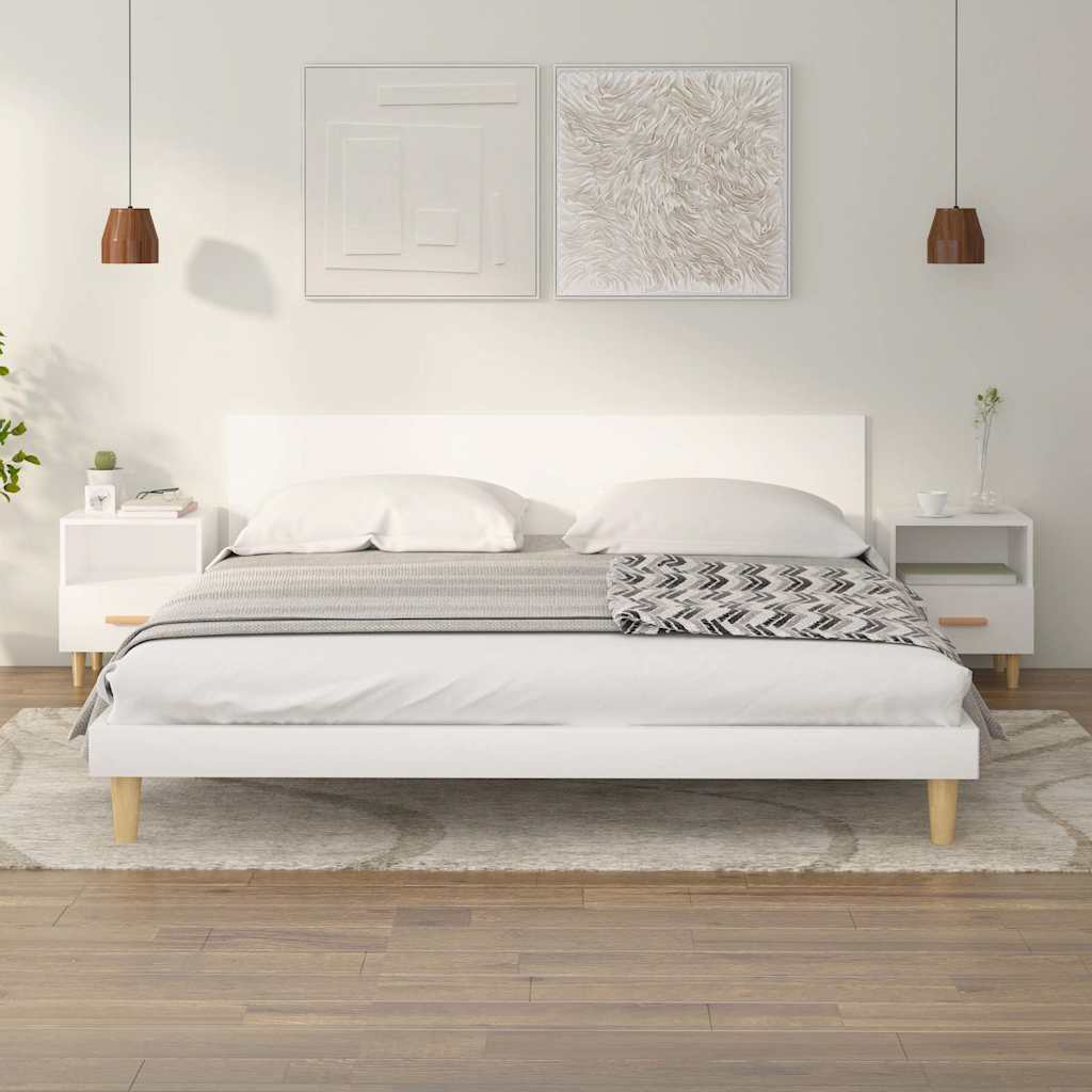 vidaXL Bedside Cabinet 40x35x47 cm White