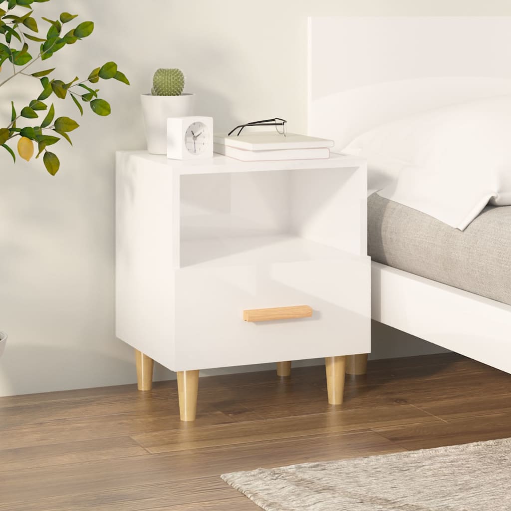 vidaXL Bedside Cabinet 40x35x47 cm White