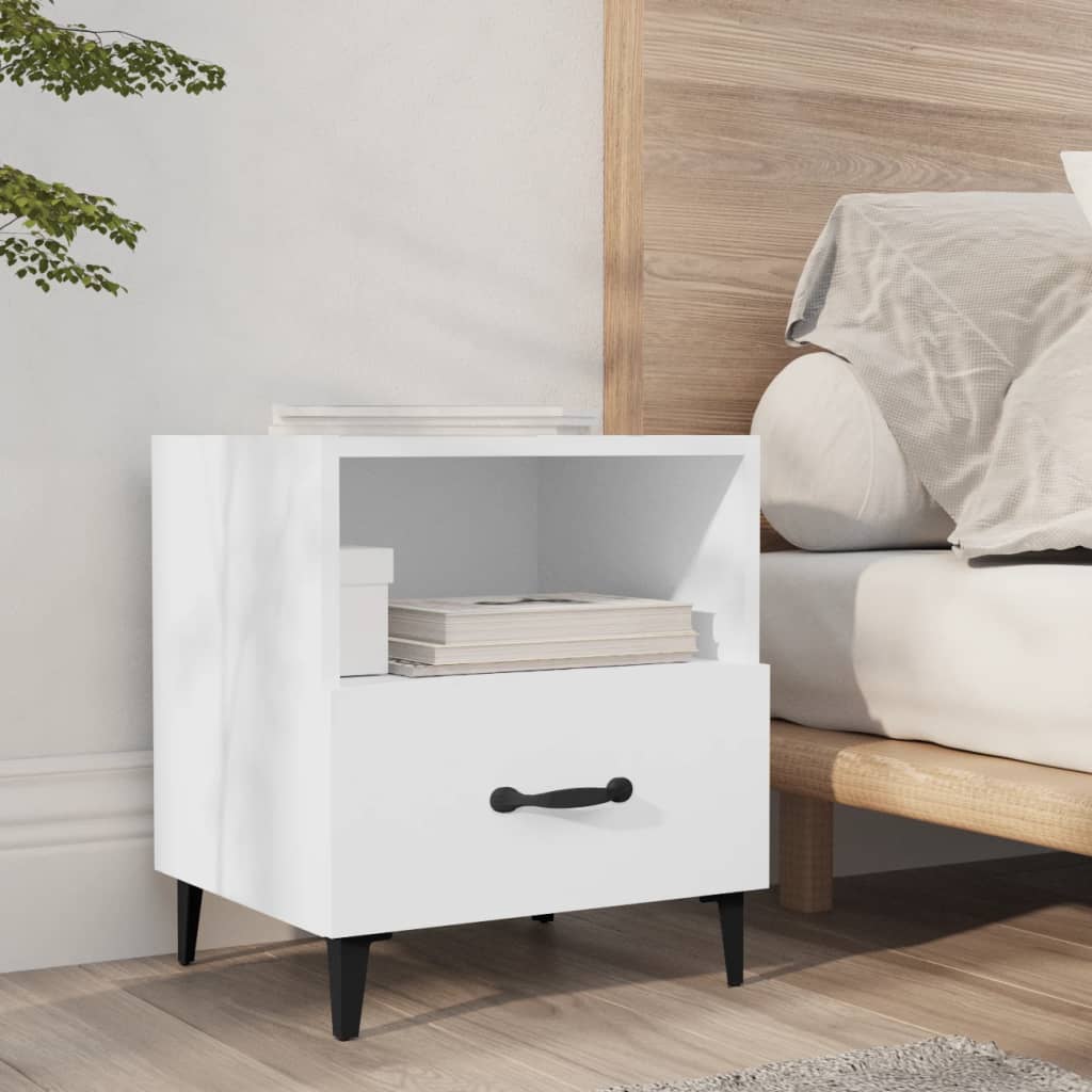 vidaXL Nightstand Engineered Wood White