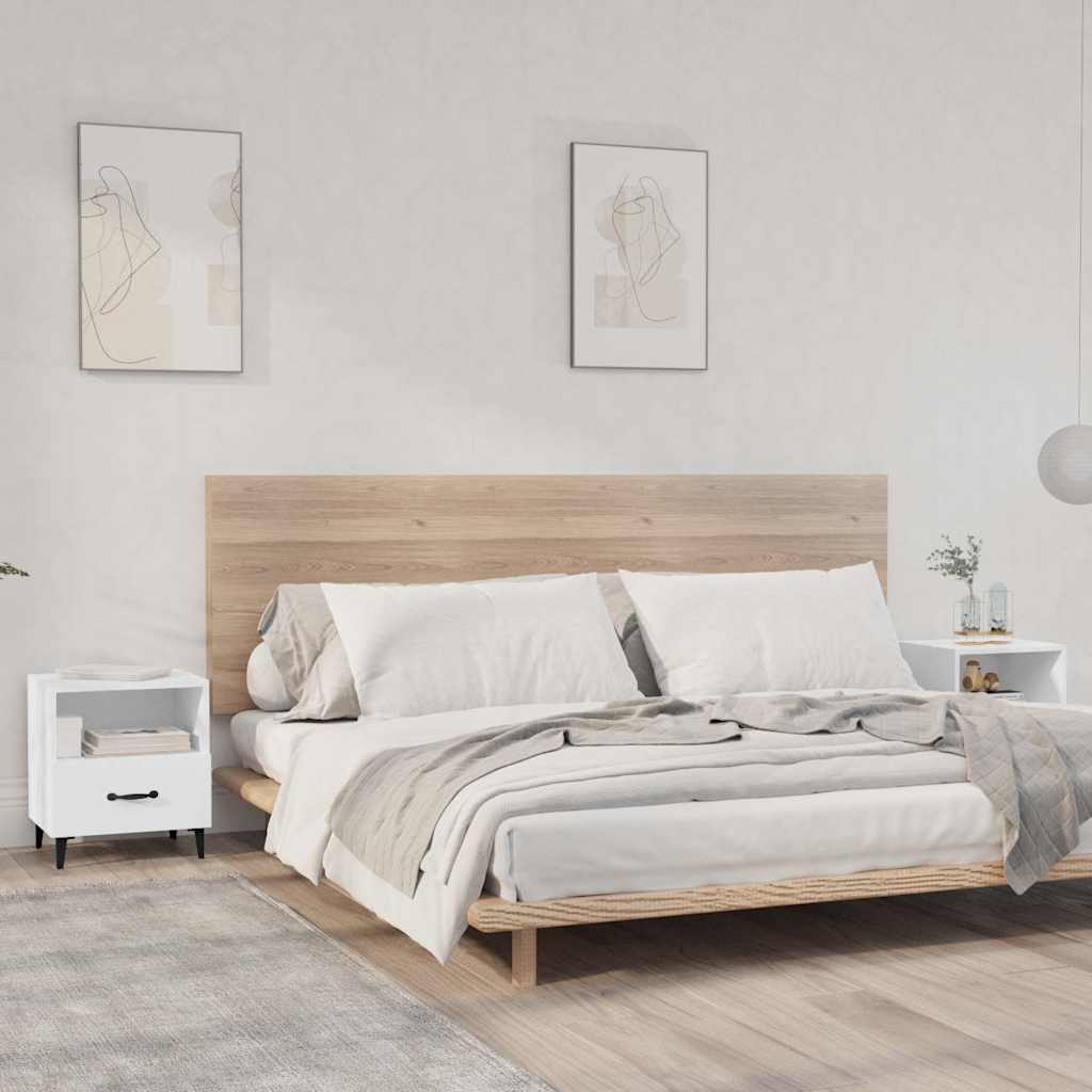 vidaXL Nightstand Engineered Wood White