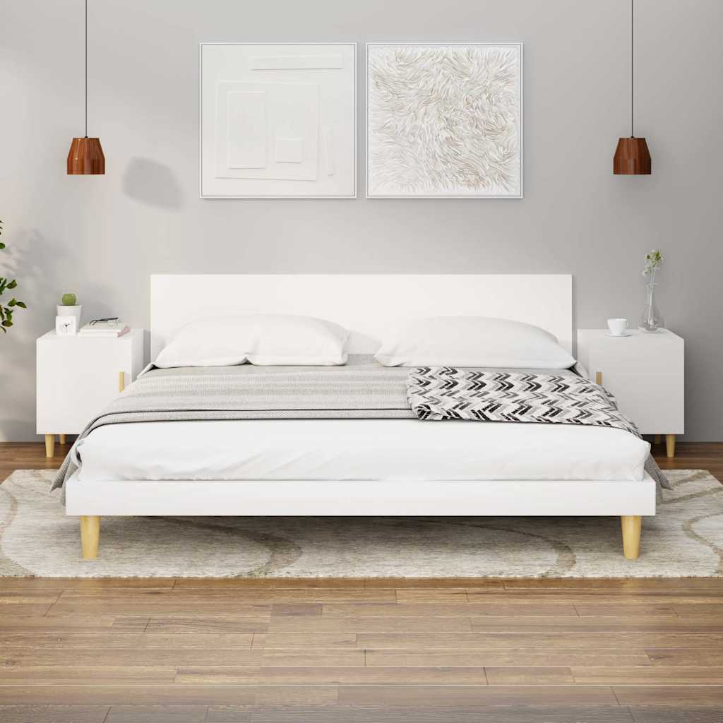 vidaXL Nachtkastje bewerkt hout wit