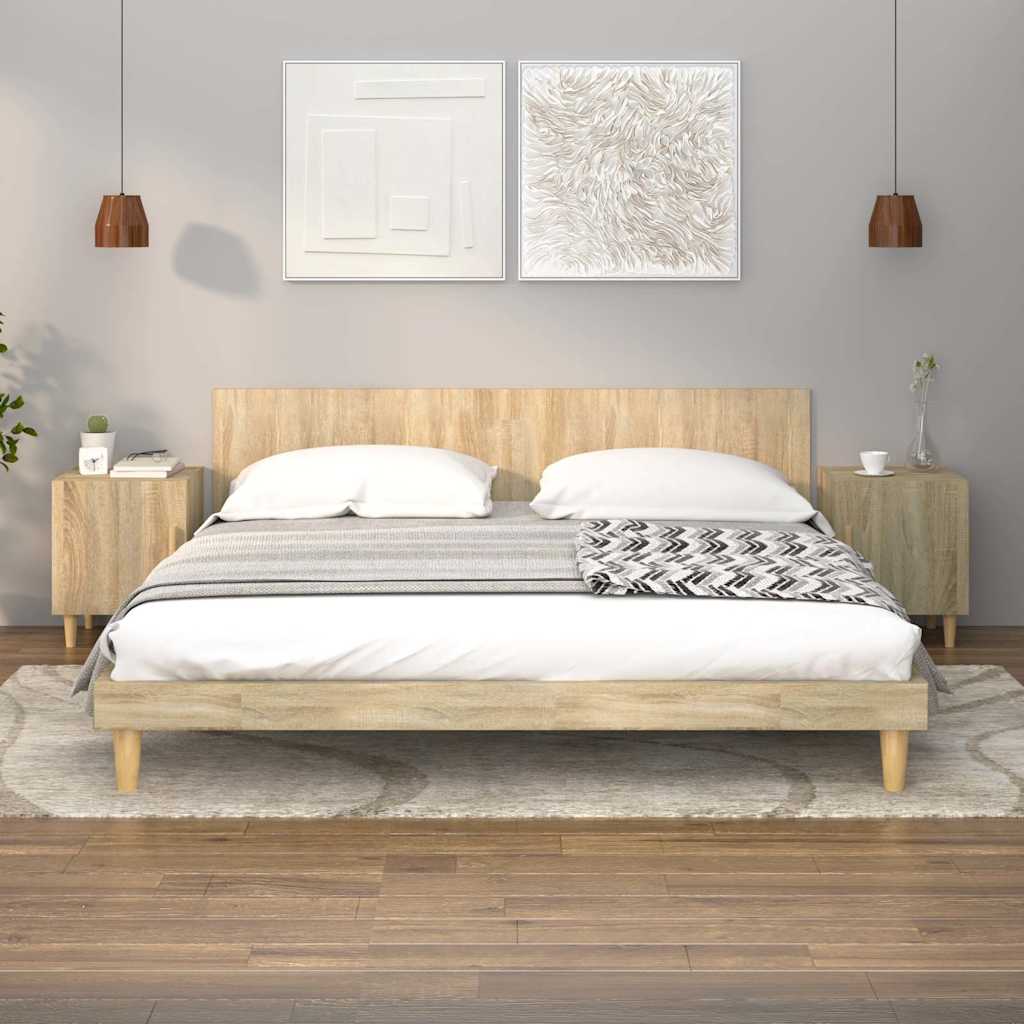vidaXL Nachtkastje bewerkt hout wit