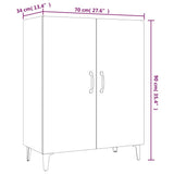 vidaXL Dressoir 70x34x90 cm bewerkt hout wit