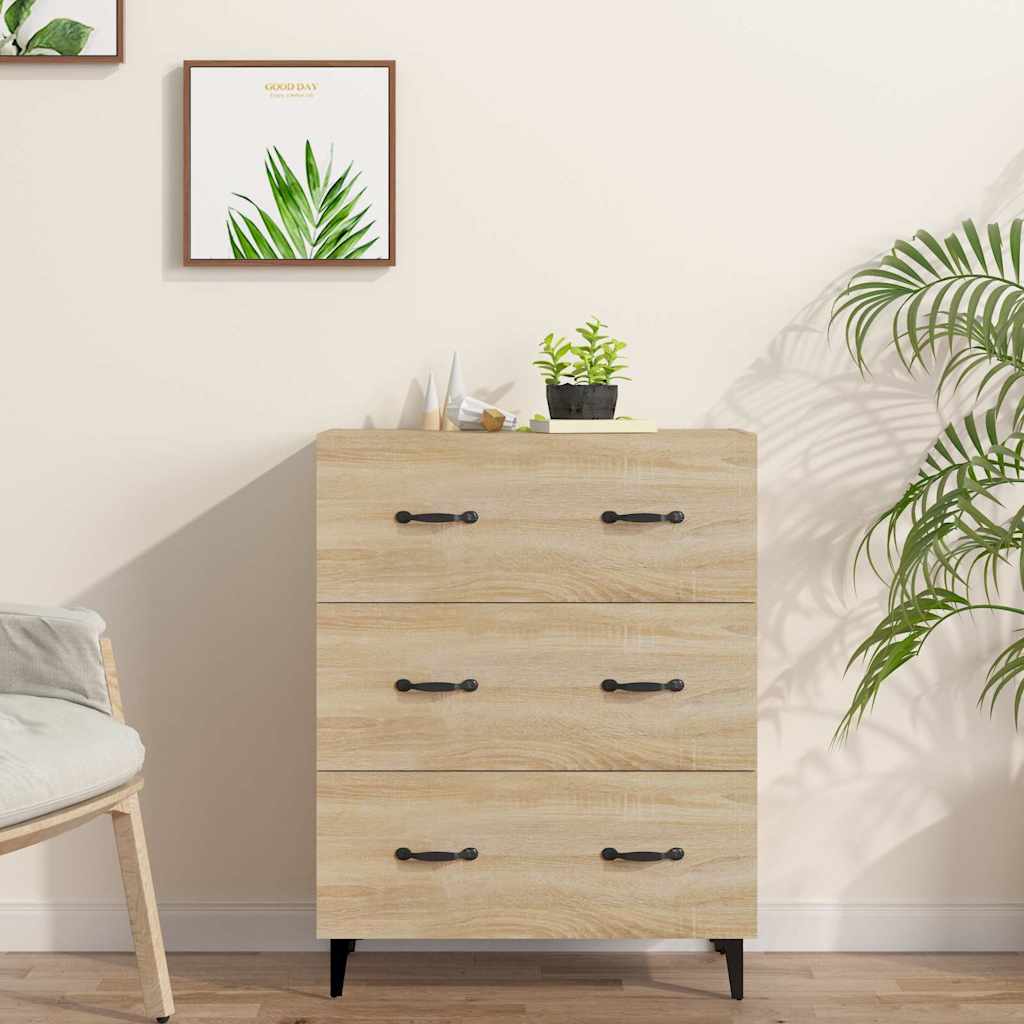 vidaXL Dressoir 69,5x34x90 cm bewerkt hout wit