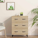 vidaXL Dressoir 69,5x34x90 cm bewerkt hout wit