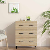 vidaXL Dressoir 69,5x34x90 cm bewerkt hout wit