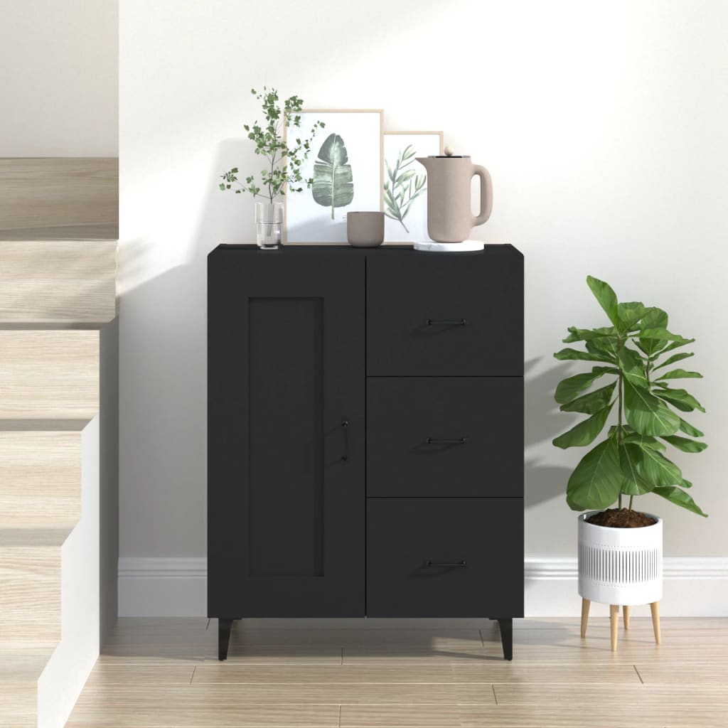 vidaXL Dressoir 69,5x34x90 cm bewerkt hout wit