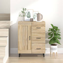 vidaXL Dressoir 69,5x34x90 cm bewerkt hout wit