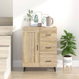 vidaXL Dressoir 69,5x34x90 cm bewerkt hout wit