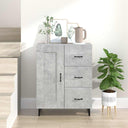 vidaXL Dressoir 69,5x34x90 cm bewerkt hout wit