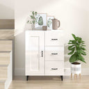 vidaXL Dressoir 69,5x34x90 cm bewerkt hout wit