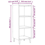 vidaXL Dressoir 34,5x32,5x90 cm bewerkt hout wit
