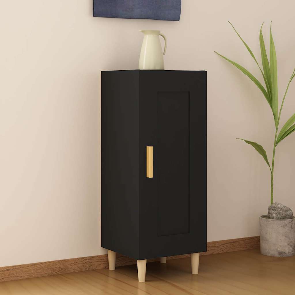 vidaXL Dressoir 34,5x34x90 cm bewerkt hout zwart