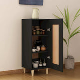vidaXL Dressoir 34,5x34x90 cm bewerkt hout zwart