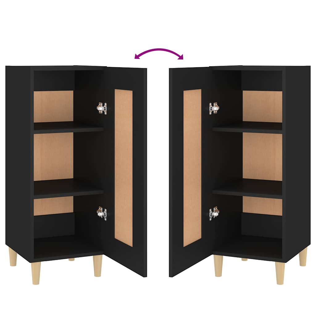 vidaXL Dressoir 34,5x34x90 cm bewerkt hout zwart