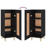 vidaXL Dressoir 34,5x34x90 cm bewerkt hout zwart