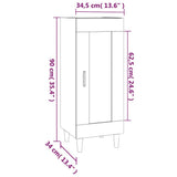 vidaXL Dressoir 34,5x34x90 cm bewerkt hout zwart
