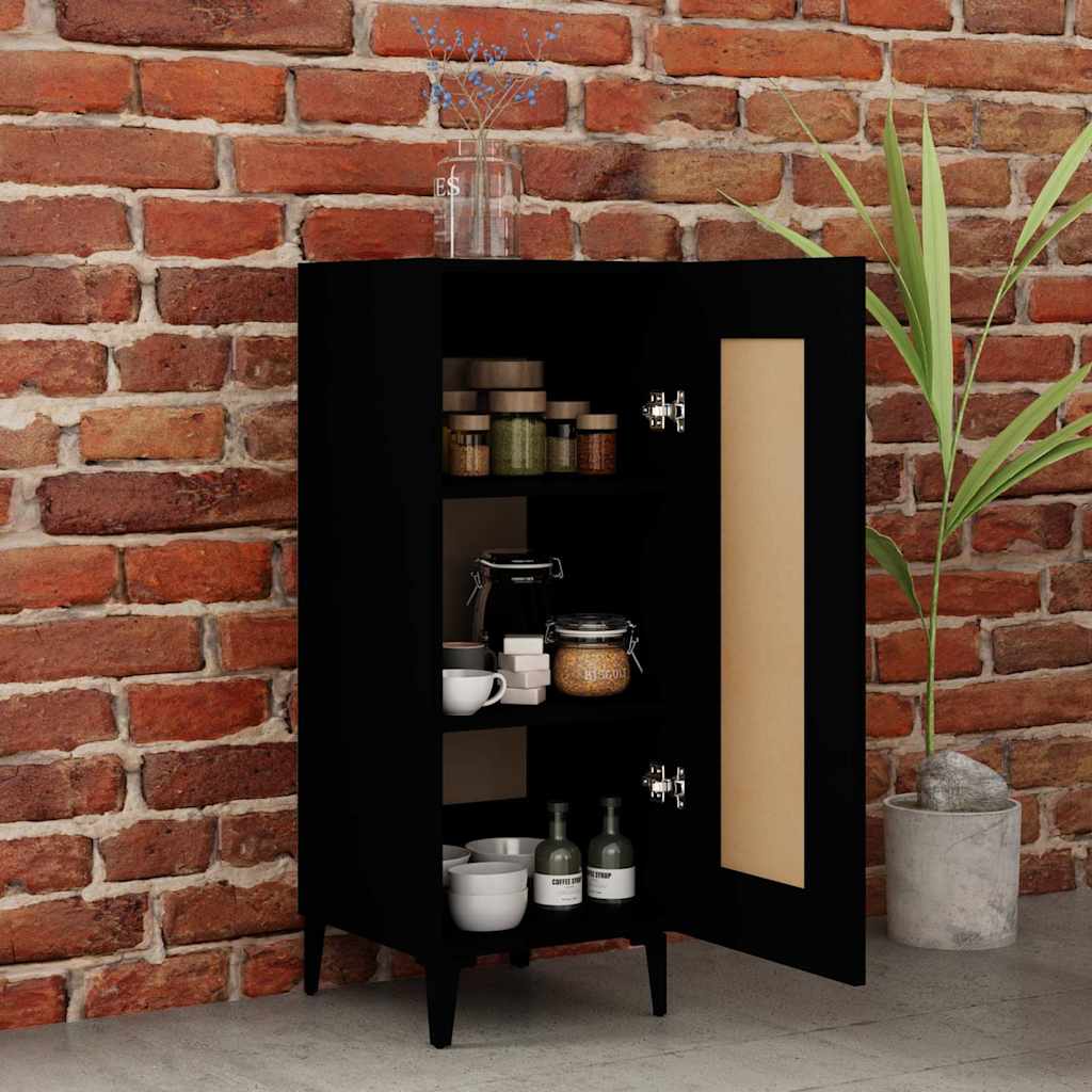 vidaXL Dressoir 34,5x34x90 cm bewerkt hout zwart