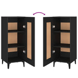 vidaXL Dressoir 34,5x34x90 cm bewerkt hout zwart