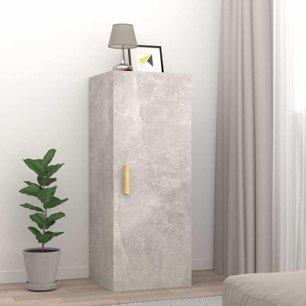 vidaXL Wall cabinet 34.5x34x90 cm engineered wood concrete grey