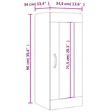 vidaXL Wandkast 34,5x34x90 cm wit