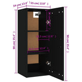 vidaXL Hangkast 35x34x90 cm bewerkt hout wit