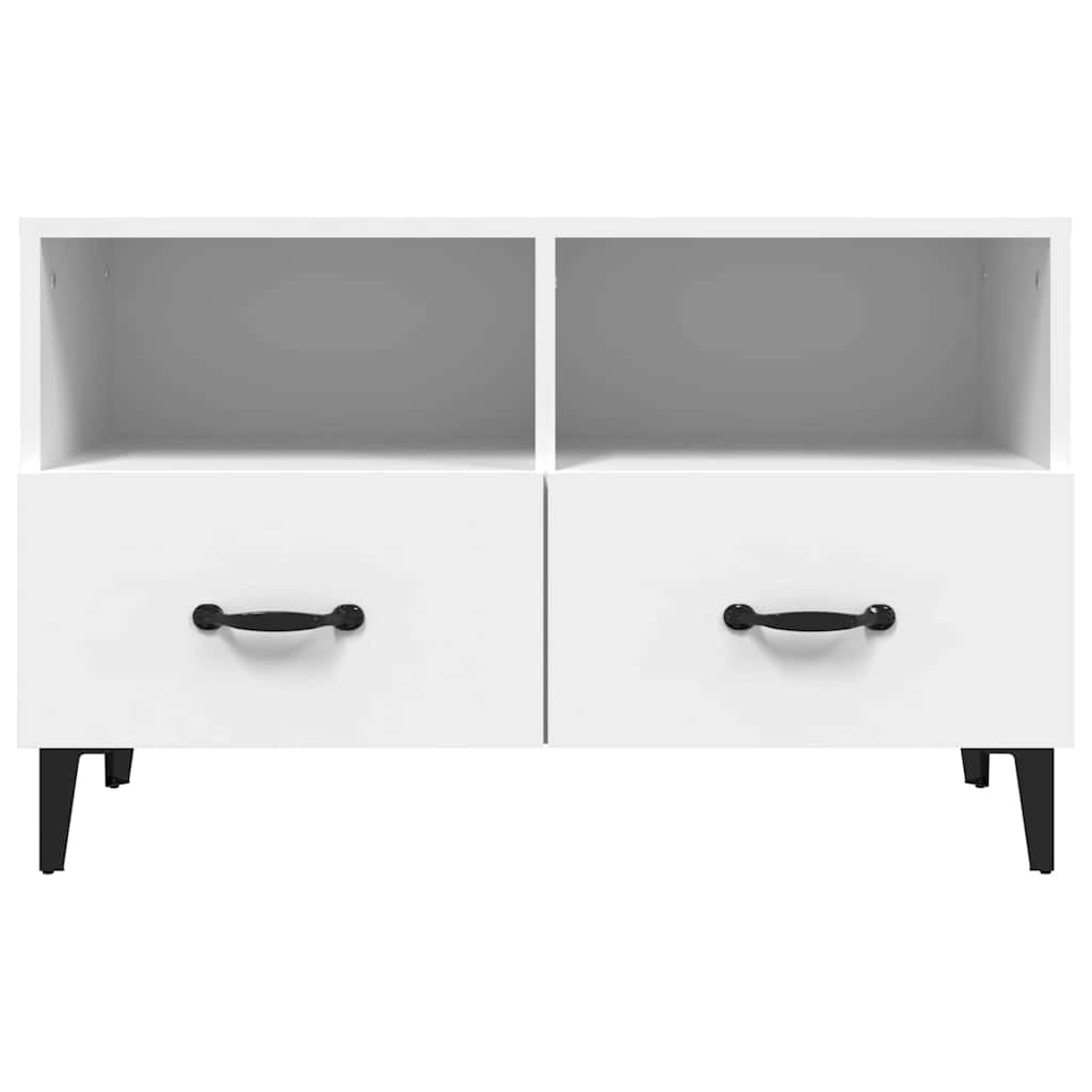 vidaXL Tv-meubel 80x36x50 cm bewerkt hout wit