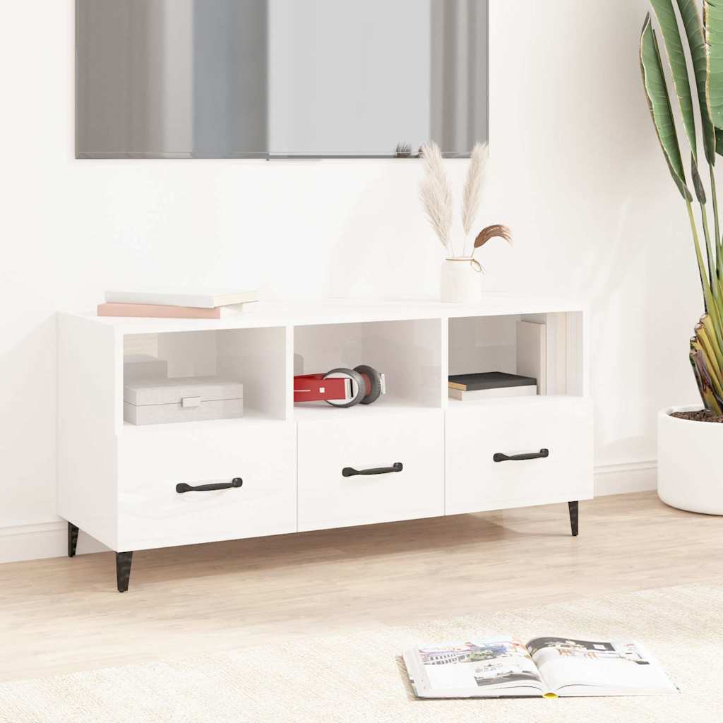 vidaXL Tv-meubel 102x35x50 cm bewerkt hout wit