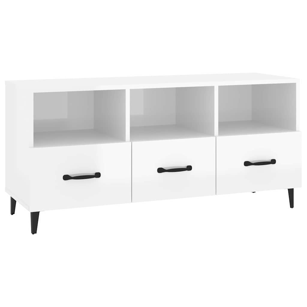 vidaXL Tv-meubel 102x35x50 cm bewerkt hout wit