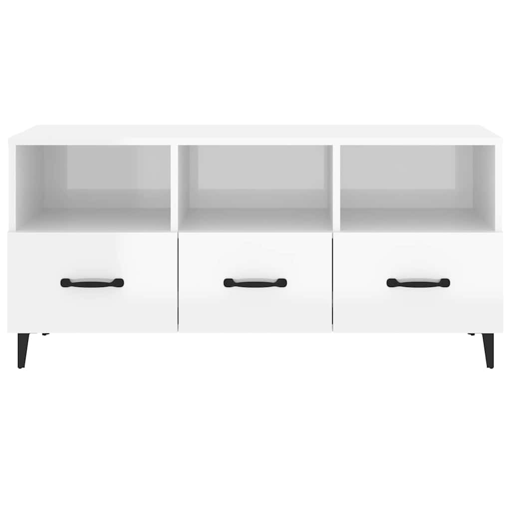 vidaXL Tv-meubel 102x35x50 cm bewerkt hout wit