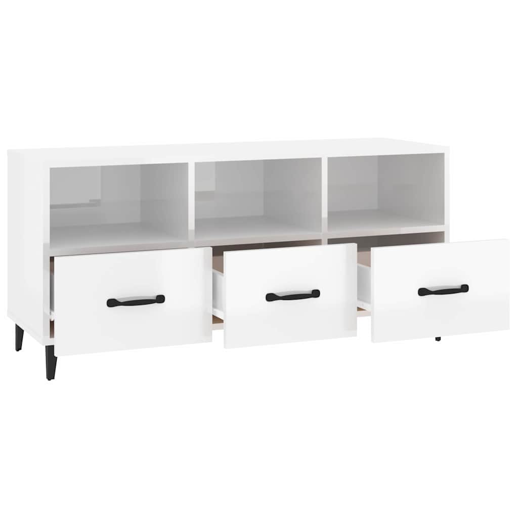 vidaXL Tv-meubel 102x35x50 cm bewerkt hout wit