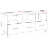 vidaXL Tv-meubel 102x35x50 cm bewerkt hout wit