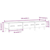 vidaXL Tv-meubel 150x34,5x30 cm bewerkt hout grijs sonoma eikenkleurig