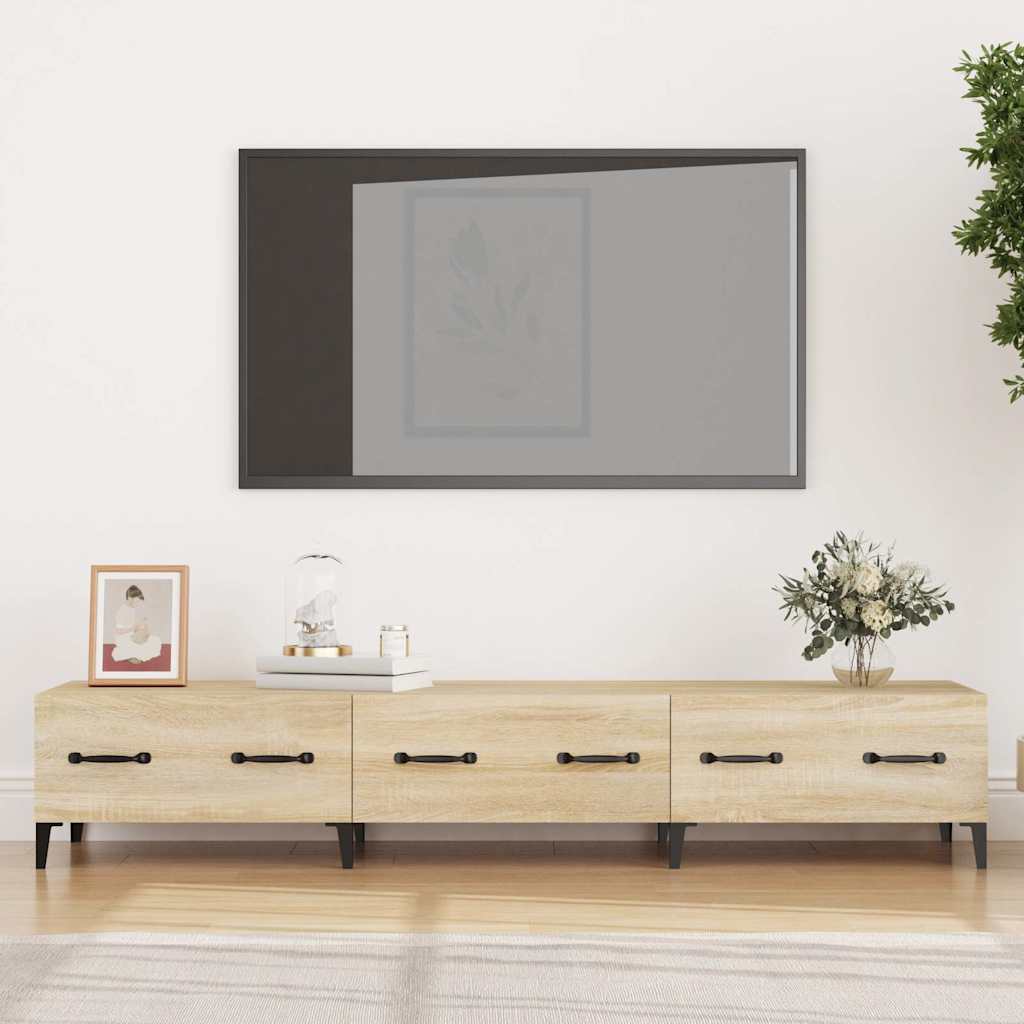 vidaXL Tv-meubel 150x34,5x30 cm bewerkt hout wit