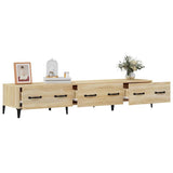 vidaXL Tv-meubel 150x34,5x30 cm bewerkt hout wit