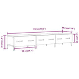 vidaXL Tv-meubel 150x34,5x30 cm bewerkt hout wit