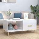 vidaXL Salontafel 89,5x50x40 cm bewerkt hout wit