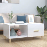 vidaXL Salontafel 89,5x50x40 cm bewerkt hout wit