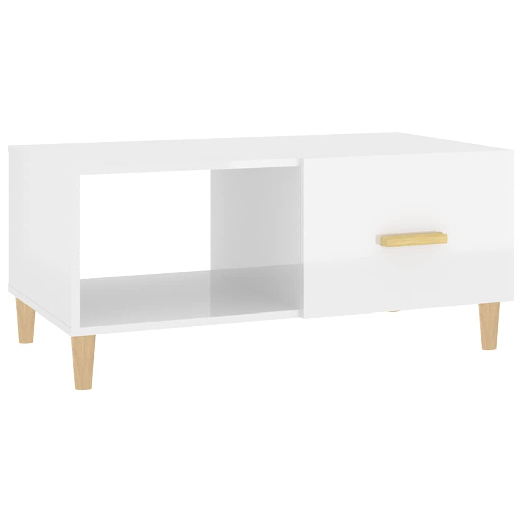 vidaXL Salontafel 89,5x50x40 cm bewerkt hout wit