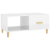 vidaXL Salontafel 89,5x50x40 cm bewerkt hout wit