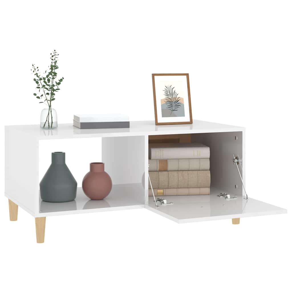 vidaXL Salontafel 89,5x50x40 cm bewerkt hout wit